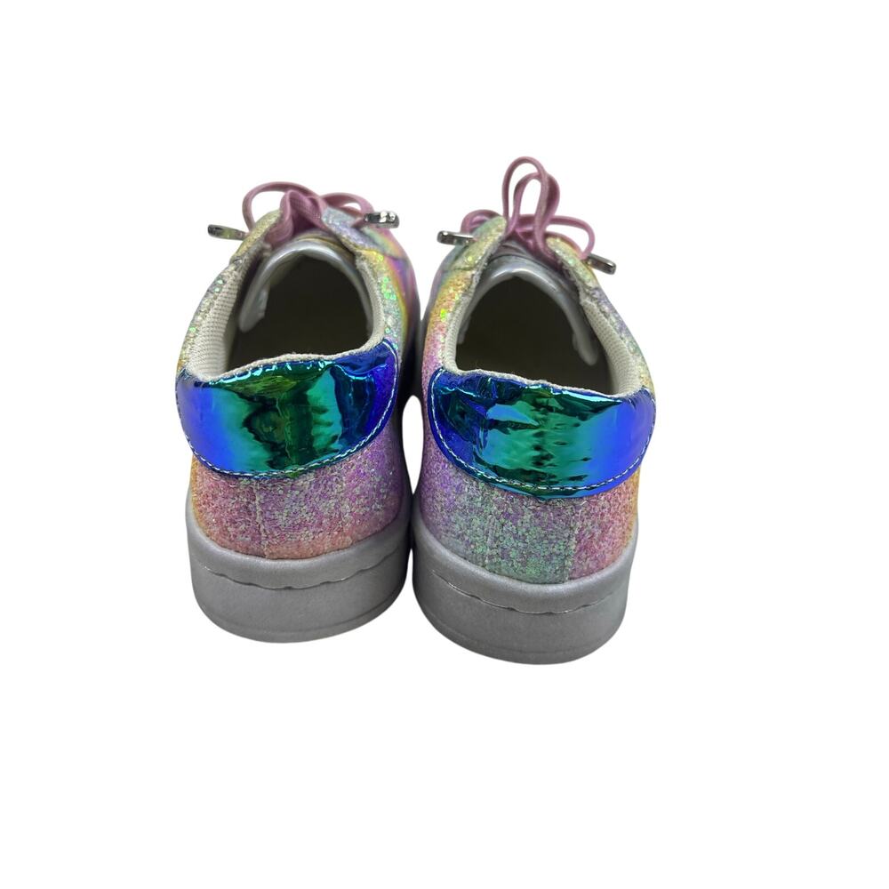 Lola & The Boys Girls Glitter Star Sneakers Size 13C Rainbow Sparkle Shoes - Picture 3 of 5
